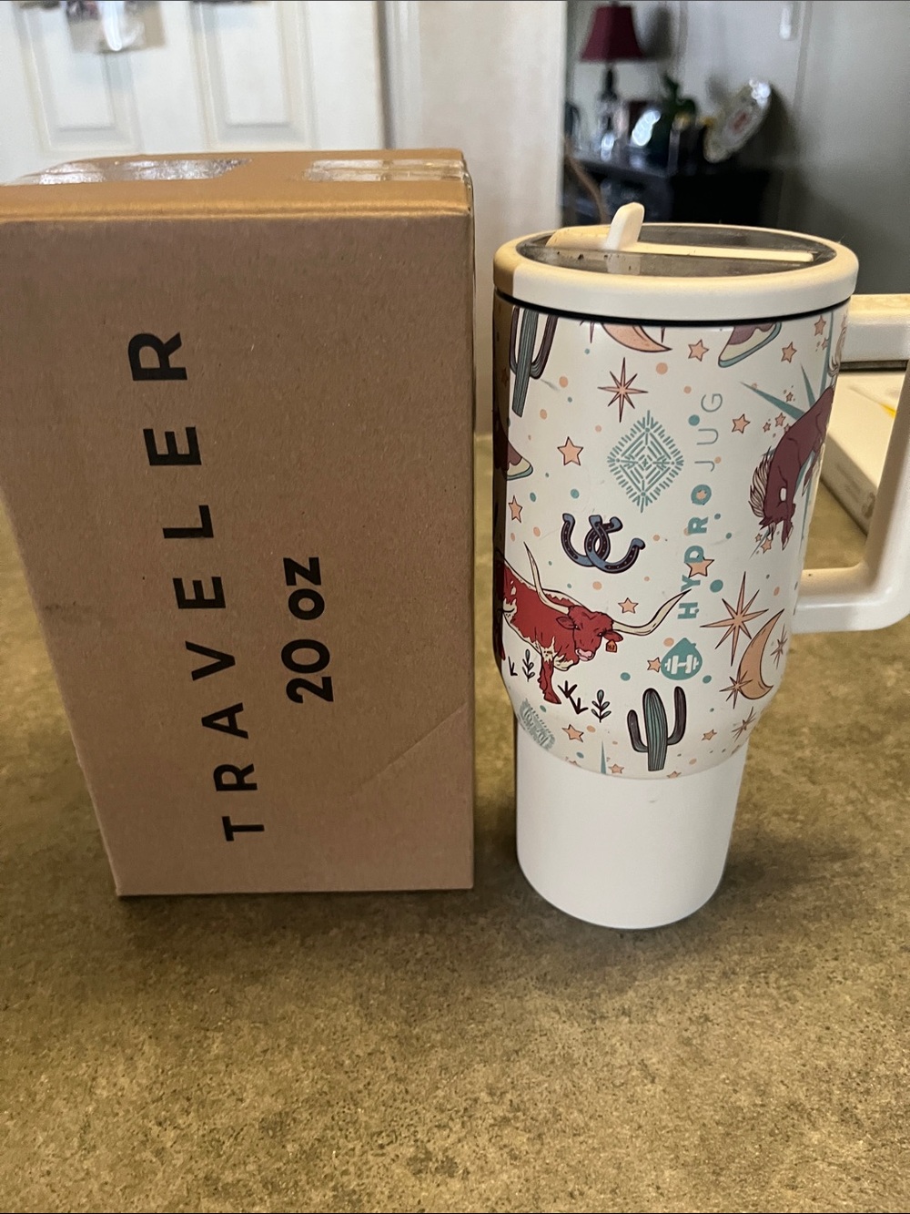 New Hydrojug 20 oz White Travel Tumbler